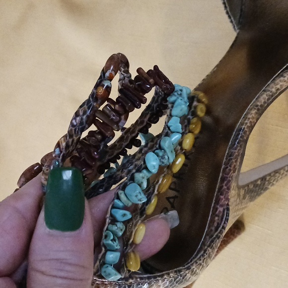 Womans  snake print platform heels size 7 - Picture 8 of 15